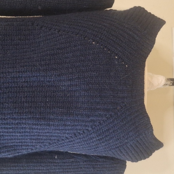 Elsa Manda Made In Italy Alpaca/wool Blend Cowl Neck Rib Knit Tunic Sweater - Picture 10 of 11